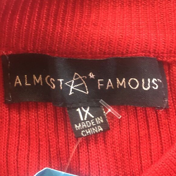 Almost Famous Red Corset Body Con Sweater Dress Size 1X NWT - Picture 11 of 14